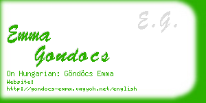 emma gondocs business card